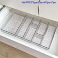 Unlimited Desk Drawer Organizers Set Plastic Bathroom Storage Makeup Organizer Clear Transparent Storage Box Bins Kitchen Gadget