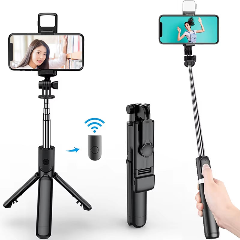 New Bluetooth Selfie Stick Mobile Phone Holder Retractable Portable Multifunct-Ional Mini Tripod with Wireless Remote Shutter