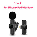 K61 Wireless Lavalier Microphone Audio Video Recording Mini Mic for Iphone Ipad Android Laptop Live Gaming Smartphone Microphone